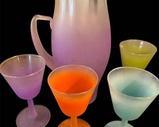 Frosted glassware and Pitcher