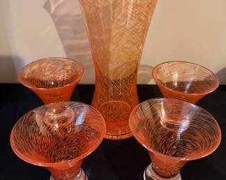 Dansk pitcher and glasses 