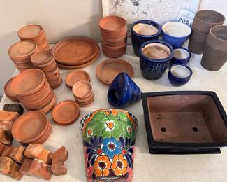 Terracotta planters  and others 