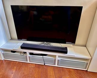 IKEA  Table /Entertainment  with storage. Samsung 54” TV 