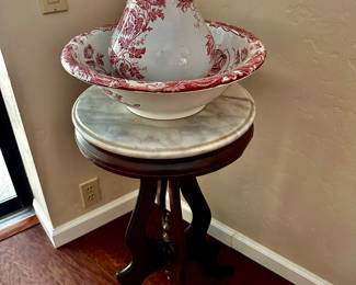 Antique pitcher and bowl 