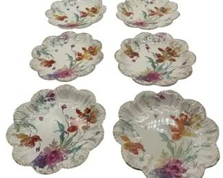 Set Of 6 Matching Plates By Franz Anton Mehlem (Royal Bonn).
