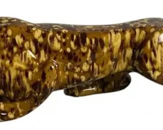 Vintage Ceramic Leopard Jaguar Panther Figurine Large 15" Spotted Big Cat Statue MCM Decor