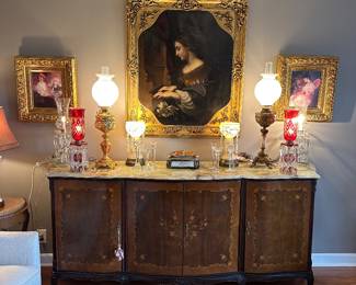 Italian buffet with onyx  top