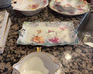 Antique campaigned China serving pieces
