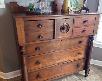 Jackson press cherry chest circa 1820