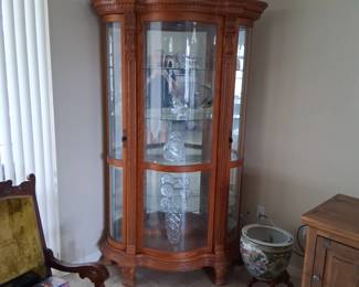 stunning wooden glass display cabinet