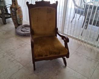 Victorian velvet chair