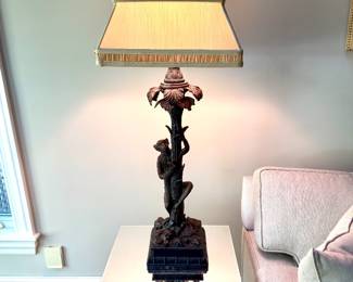 Cast Monkey Lamp