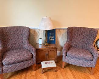 2 Ethan Allen Wingback Chairs