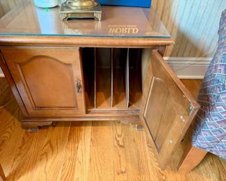 Record Cabinet Side Table