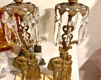 Pair Figural Girondole Candlesticks