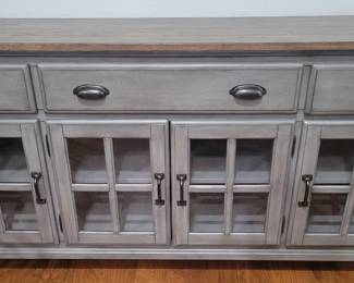 PRESALE- $175 QUALITY LIKE NEW BUFFET. DRAWERS SLIDE NICE AND SMOOTHLY 68"W X 18"D X 33 1/2 "H