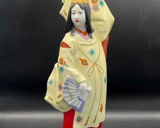 12 1/2” Japanese Porcelain Geisha Sake Decanter