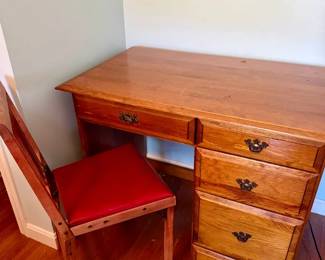 Wooden Desk & Chair