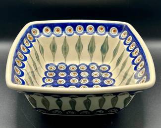 Polish Pottery Squared Serving Dish