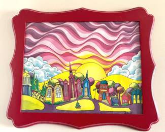 Colorful Denyse Dar Print “My Hometown”