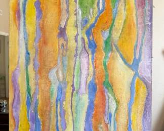 Signed Painted Fabric Canvas “Annie H.”