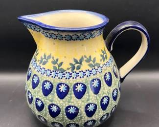 Polish Pottery Pitcher — Handmade in Poland