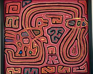Framed Mola from Panama — Textile Art — Folk Art