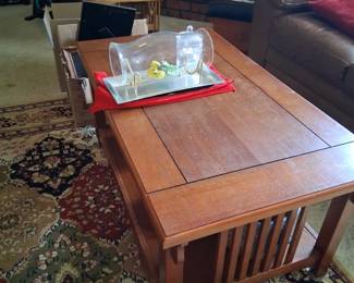 Mission style coffee table