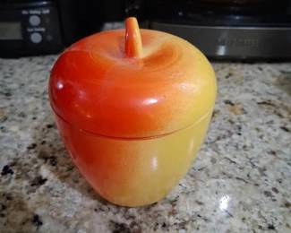 Vintage milk glass apple