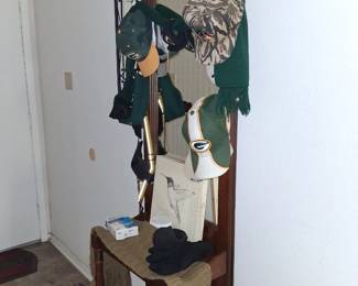 Hall tree...Packers stuff
