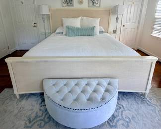 Arhaus Coconut Cream King Bed (headboard/footboard/rails)