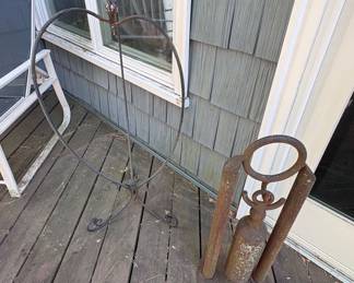Antique Iron Garden Bell Statue