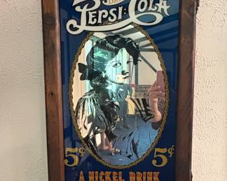 Vintage Pepsi Cola Mirrored Cabinet