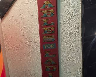 Tables For Ladies Signs 