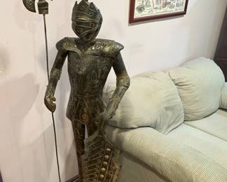 Vintage Medieval Knight Statue 