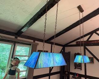 Stained Glass Billiard Light Fixtures