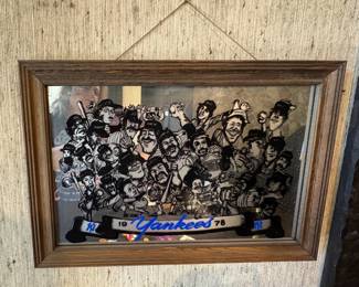 1978 NY Yankees Caricature Mirror