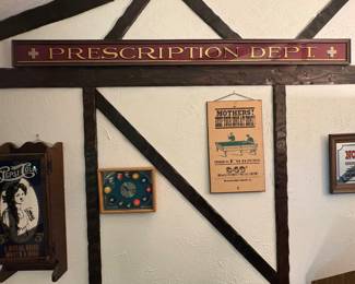 Authentic Vintage Authentic Prescription Dept Sign