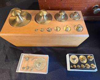 Vintage Brass Balance Scale Weights