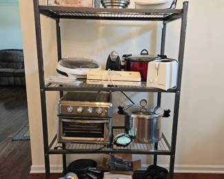 Folding Metal Shelves NOT for sale (Property of Seasons)