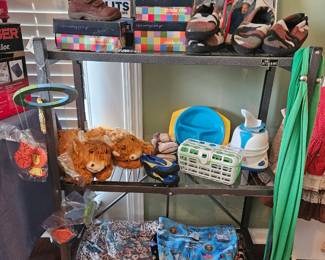 Folding Metal Shelves NOT for sale (Property of Seasons)