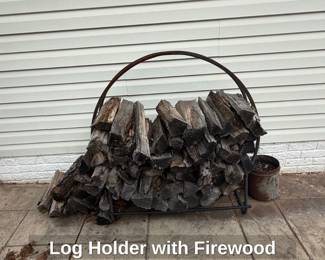 Log Holder with Firewood