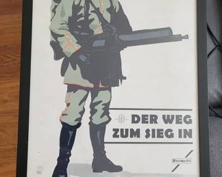 German WWI Propaganda Poster Der Weg zum Sieg in Stahl Geplastert