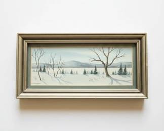 Winter Landscape Painting by S.E. Sonnemann