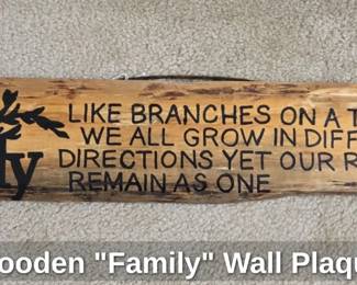 Wooden Family Wall Plaque