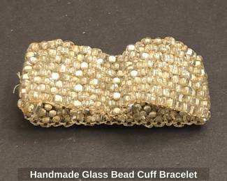 Handmade Glass Bead Cuff Bracelet