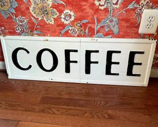 Vintage Metal COFFEE Sign