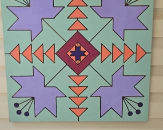HandPainted Barn Quilt Style Art Panel