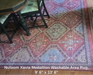 Nuloom Xavia Medallion Washable Area Rug,  x 
