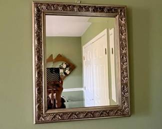 Ornate Silver Giltwood Wall Mirror