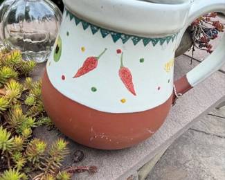 Treasure Craft TAOS Chili Pepper Ceramic Pitcher