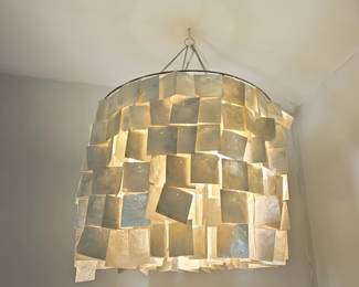 Capiz Shell Zigzag Chandelier