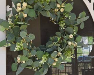 Artificial Eucalyptus and Berry Wreath